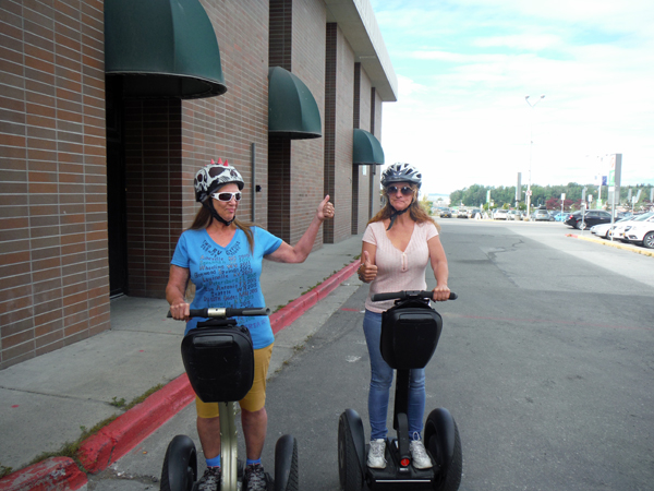Karen Duquette and Ilse Blahak on Segways